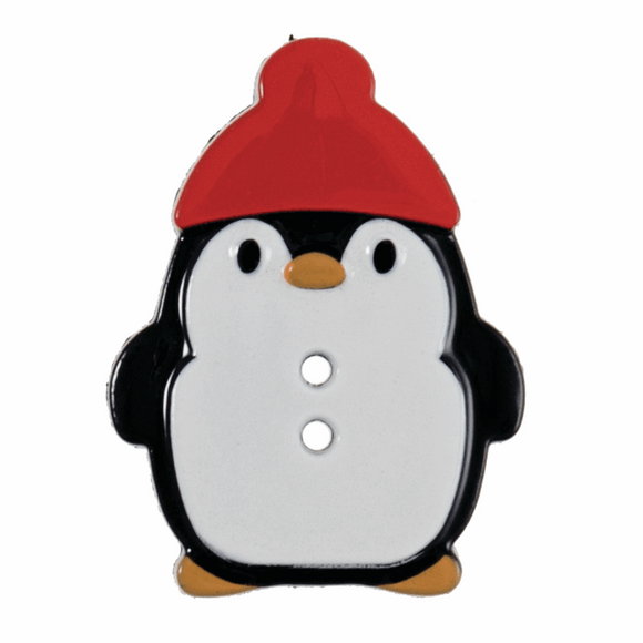 Button 25mm Christmas Penguin