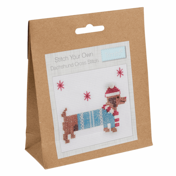 Cross Stitch Kit - Christmas Dachshund