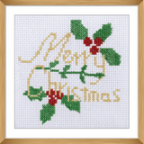 Cross Stitch Kit - Christmas Poinsettias