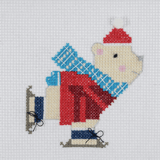 Cross Stitch Kit - Christmas Skating Polar Bear