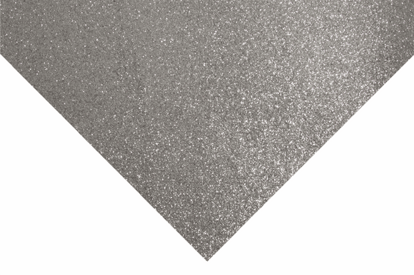 Glitter Felt Sheet 30cm x 23cm in Silver