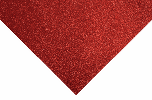 Glitter Felt Sheet 30cm x 23cm in Red