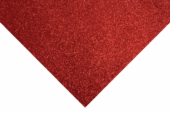 Glitter Felt Sheet 30cm x 23cm in Red