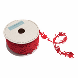 Ribbon 20mm Christmas Deer in Trees Red