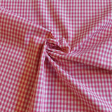 Gingham 1/4" 100% Cotton in Cerise Pink (140cm wide)