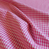 Gingham 1/4" 100% Cotton in Cerise Pink (140cm wide)