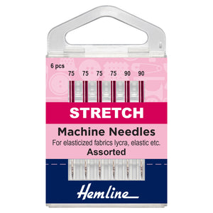 Machine Needles - Stretch Assorted (70-90) (pack of 6) by Hemline