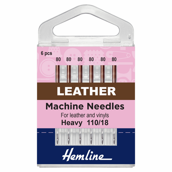 Machine Needles - Leather 110/18 (pack of 6) by Hemline