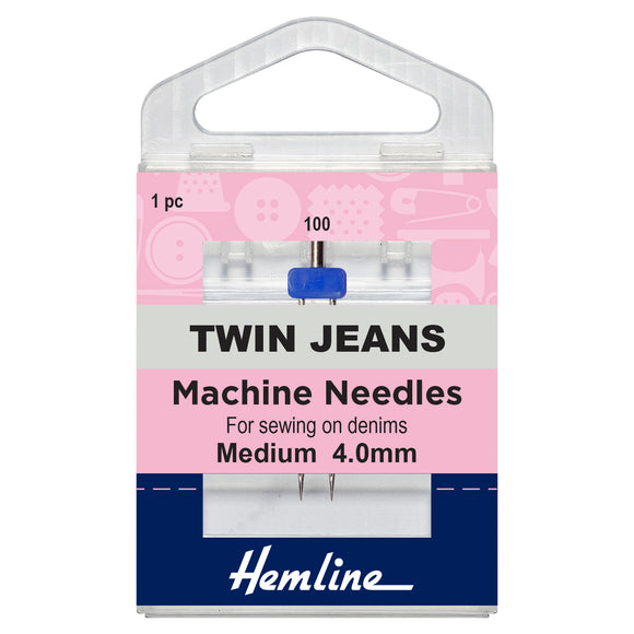 Machine Needles - Twin Denim 100/16 4.0mm (pack of 1) by Milward