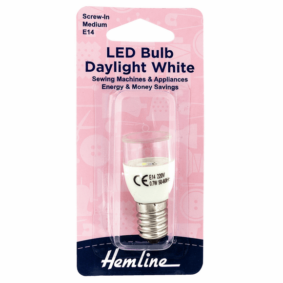Light Bulb for Sewing Machine - LED Daylight White - Screw in Fixing