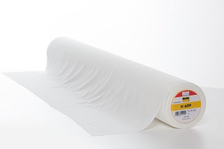 H609 Interfacing with Stretch (Lightweight Iron-On Knit) White 75cm wide Vilene