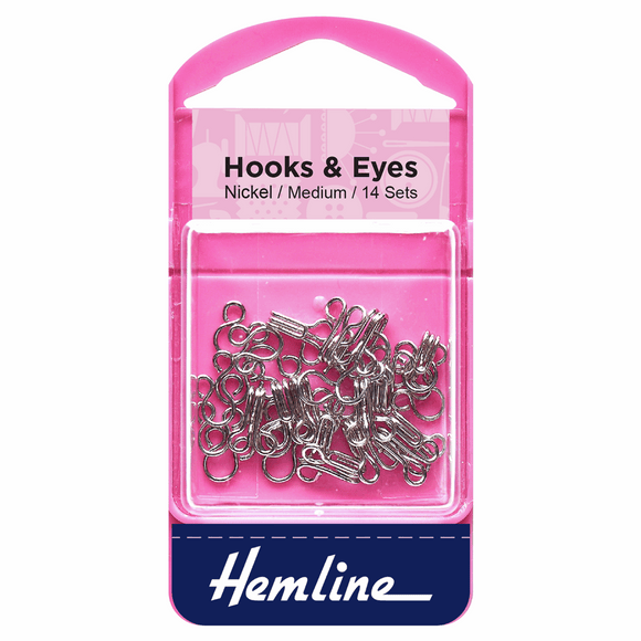 Hooks & Eyes Size 2 Medium Nickel