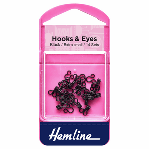 Hooks & Eyes Size 0 Extra Small Black