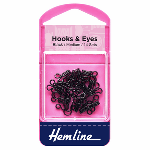Hooks & Eyes Size 2 Medium Black