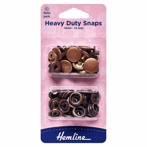 Snaps Heavy Duty Refill Pack 15mm Bronze (12 sets)