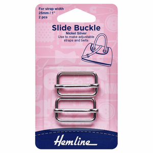Buckle (Slide) 25mm x 16mm Nickel Silver (2 Pieces)