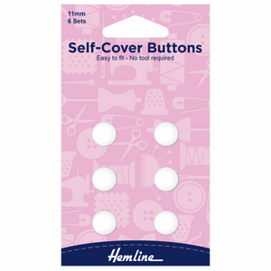 Buttons 11mm Self Covered (6 sets)