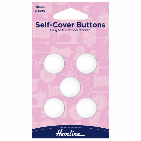 Buttons 18mm Self Covered (5 sets)
