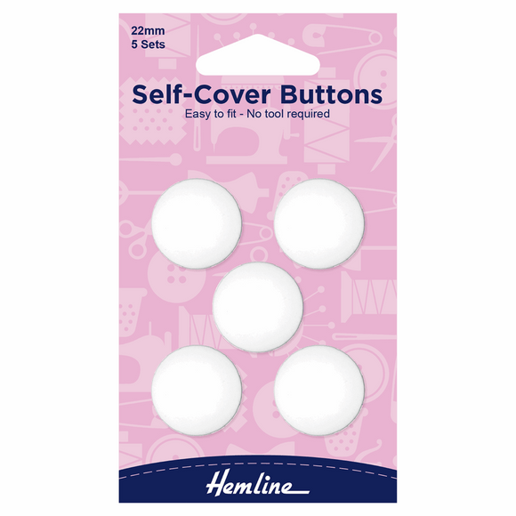 Buttons 22mm Self Covered (5 sets)