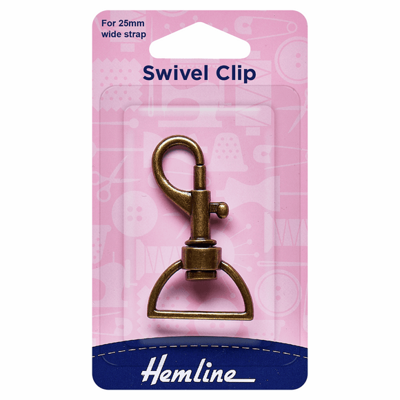 Swivel Clip 25mm Bronze by Hemline