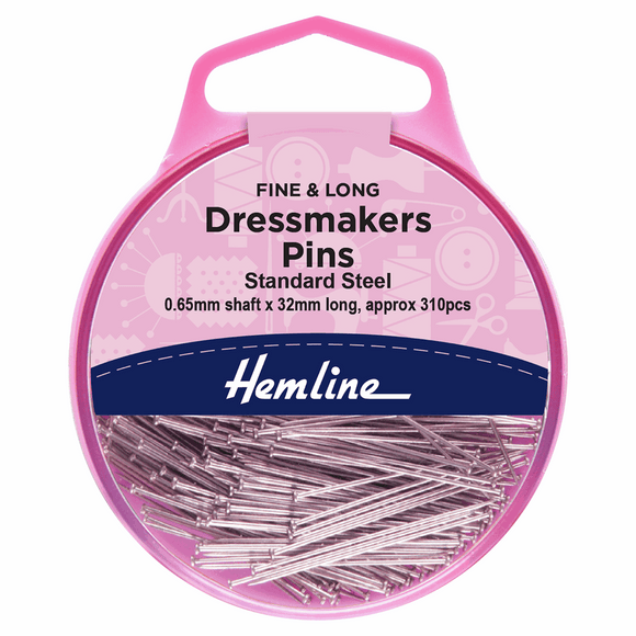 Pins Dressmakers Fine 32mm (pack of 310) by Hemline