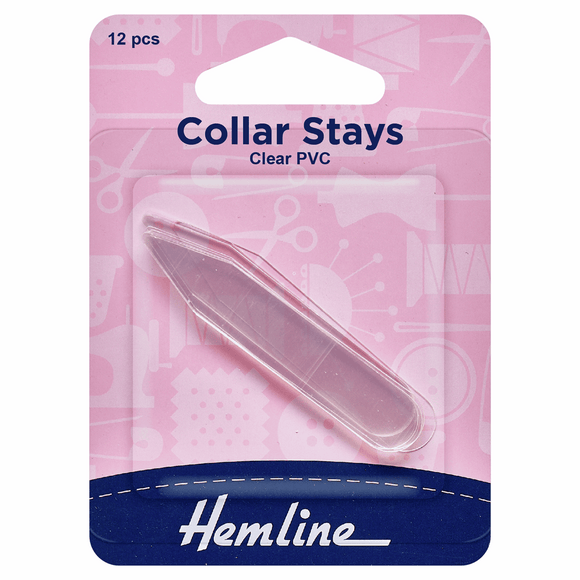 Collar Stays (Clear) 12 pack by Hemline