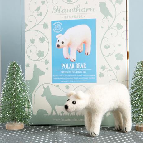 Needle Felting Kit - Polar Bear (by Hawthorn Handmade)