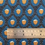 REMNANT Michael Miller Last Hazelnut in Indigo (114cm wide x 140cm length)