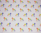 Polycotton Basics Rainbow Zebras