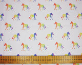 Polycotton Basics Rainbow Zebras