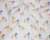 Polycotton Basics Rainbow Zebras