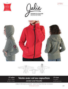 Jalie Zip Front Jacket & Hoodie Pattern