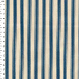 Canvas Ticking Stripe Marine Blue (Cotton)
