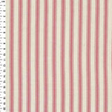 Canvas Ticking Stripe Pink (Cotton)