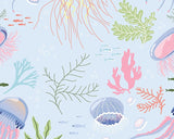 Cotton Digital Print Jellyfish