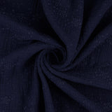Double Gauze Embroidered in Navy (100% Cotton)