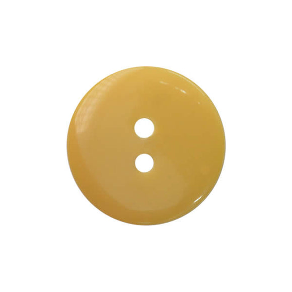 Button 18mm Round, Double Dome in Mustard
