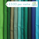 REMNANT Polycotton Basics in Plain Jade (110cm wide x 150cm)