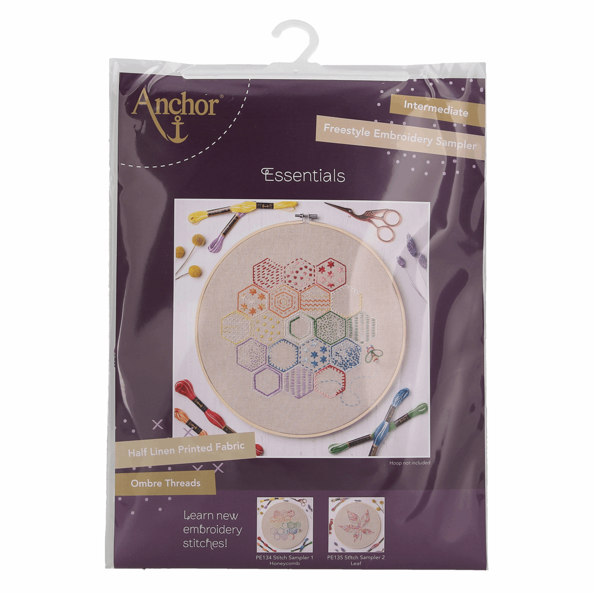 Anchor Essentials: Honeycomb Stitch Sampler Embroidery Kit