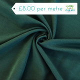 REMNANT Ponte Roma in Plain Forest Green (140cm wide x 130cm length)