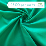 REMNANT Polycotton Basics in Plain Jade (110cm wide x 150cm)