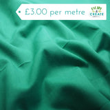 REMNANT Polycotton Basics in Plain Jade (110cm wide x 150cm)