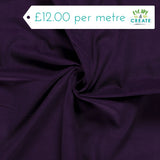 Needlecord (100% Cotton) in Plain Aubergine