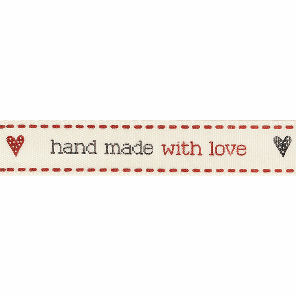 Ribbon 15mm Handmade with Love