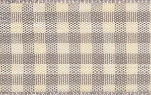 Ribbon Gingham 15mm Natural Grey