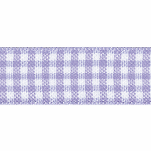 Ribbon Gingham 15mm Col 910 Lilac