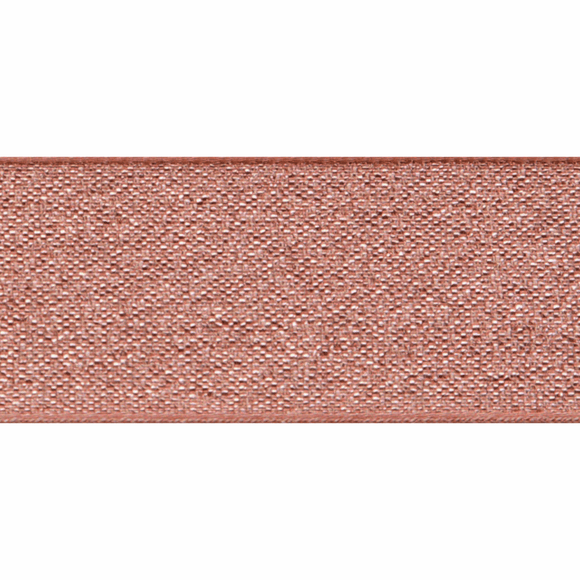 Ribbon Lame 15mm in Rose Gold