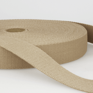 Webbing Tape 25mm (Cotton) in Taupe
