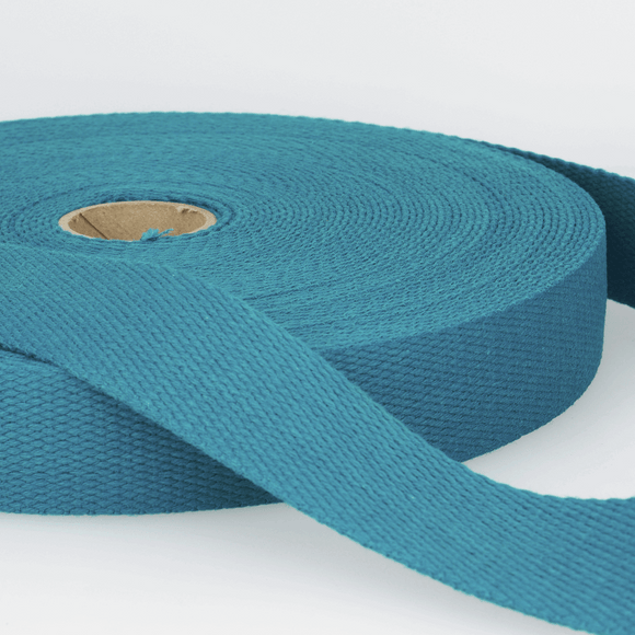 Webbing Tape 25mm (Cotton) in Teal