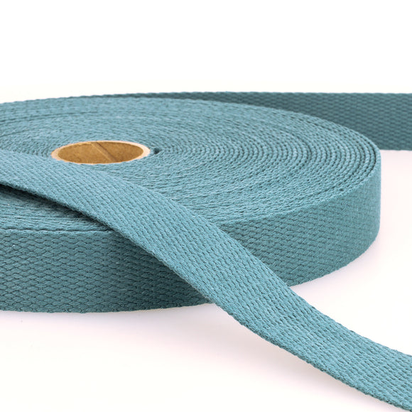 Webbing Tape 40mm (Cotton) in Mineral Blue